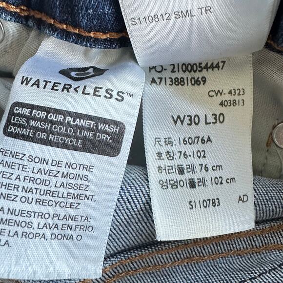 Levi's 726 Flare High Rise Size 30x30 Jeans Western Y2K 2000s Classic Blue Denim - Picture 8 of 8